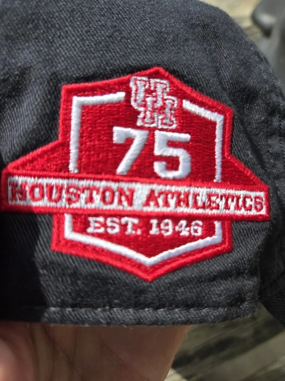 University of Houston UH Black Nike Dri Fit Cap Hat Strapback 75th Year